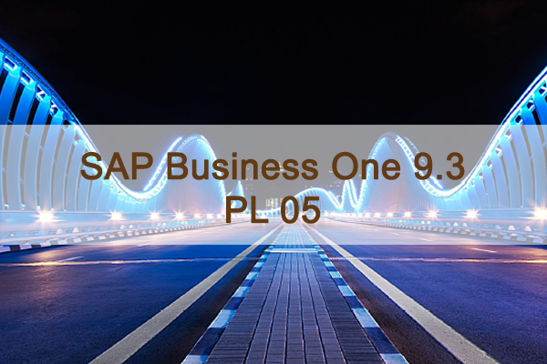 SAP Business One 9.3 PL05 Overview - SAP Support