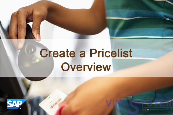 Create a Price List in SAP Business One - Create a Price List Overview