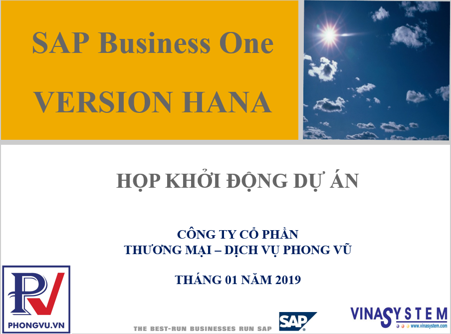 Launch 1st SAP B1 version HANA project